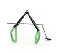 Milageto Support de Bovin Lève-bovin Treuil Lève-Vache Lève-bétail Structure Triangulaire Réglable avec Manivelle Jusqu’à 78 Cm 1000 Kg Boucles Rembourrées