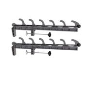 Milageto Support de Cannes à Pêche Porte-Cannes Râtelier Organisateur Fixation à Serre Joint sur Barre Poids Environ 430g 6 Emplacements pour Camions Bateaux, Gris