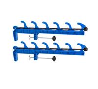 Milageto Support de Cannes à Pêche Porte-Cannes Râtelier Organisateur Fixation à Serre Joint sur Barre Poids Environ 430g 6 Emplacements pour Camions Bateaux , Bleu
