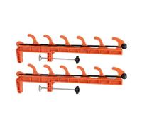 Milageto Support de Cannes à Pêche Porte-Cannes Râtelier Organisateur Fixation à Serre Joint sur Barre Poids Environ 430g 6 Emplacements pour Camions Bateaux , Orange