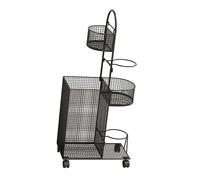 Milageto Support de rangement pour ballons d'intérieur, organiseur d'équipements sportifs polyvalent et autonome avec roulettes pour rugby, kettlebell,
