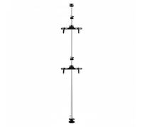 Milageto Support de Stationnement Vélo Porte-vélos Rack Vélo Support Vertical Rangement Vélo Poteau Extensible Jusqu’au Plafond Bases en Nylon Renforcé, 4M, 2 Crochets Fer