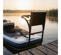 Milageto Support Moteur Bateau Support Support Hors-bord Support Pont Cadre Tubulaire Support Arrière Stable pour, Support De Moteur Pour Bateau Pneumatique