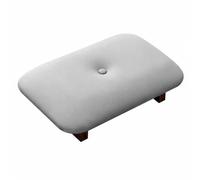 Milageto Tabouret Repose-Pieds Rembourré Bas, Style to 2, Gris | angles Arrondis Sécurisés, Repose-Pieds avec Pieds En Bois, Compact, pour Bureau, Chambre, Adultes