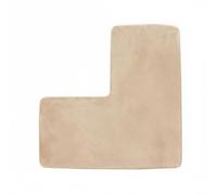 Milageto Tapis de en Forme L Tapis de Bain Tapis Antidérapant Revêtement de Sol Tapis de Sortie de en Flanelle Douce Réchauffante, Chameau, Forme en L, 80 80cm, Velours Corail, Emballage sous Vide