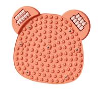 Milageto Tapis de massage des pieds, tapis sensoriel, portable, de repos, marche de réflexologie, chemin de pierre pour les employés de bureau assis longtemps, Orange