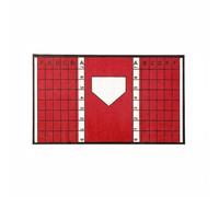 Milageto Tapis d'Entraînement de Baseball Surface de Frappe Tapis d'Exercices Sportifs Polyester Portable Résistant à l'usure Lavable Adapté à l'Entraînement à Domicile Extérieur, Vert, 92 244cm