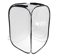 Milageto Terrarium Pliable en Filet pour Papillons, Cage D'élevage, Kits pour Enfants, Bleu + Blanc, 40x40x60cm