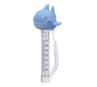 Milageto Thermomètre de Piscine Flottant Décoratif, Design Mignon Multifonction, Thermomètre à Eau Portable Décoratif Facile à Lire, Température de l'Eau pour Bain, Baignoire et Aquarium, Requin