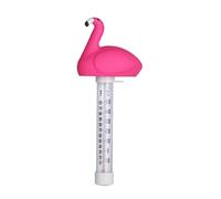 Milageto Thermomètre de Piscine Flottant Décoratif, Design Mignon Multifonction, Thermomètre à Eau Portable Décoratif Facile à Lire, Température de l'Eau pour Bain, Baignoire et Aquarium, Flamant Rose