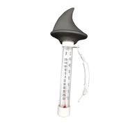 Milageto Thermomètre de Piscine Flottant Décoratif, Design Mignon Multifonction, Thermomètre à Eau Portable Décoratif Facile à Lire,Température de l'Eau pour Bain,Baignoire et Aquarium,Corne de Requin