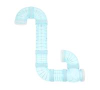 Milageto Tunnel en Plastique pour Hamsters Nains, Accessoires pour Cages à Jouets pour Souris, Gerbilles et Petits Animaux - 3 Couleurs Au Choix, Bleu, comme décrit