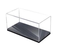 Milageto Vitrine en acrylique transparente, table portable et moderne pour véhicules 1/64, pour mini figurines et petits jouets, Socle Noir