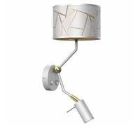 Milagro Applique ZIGGY WHITE Blanc/Or 1xE27 + 1x mini GU10