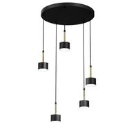 Milagro Lampe suspendue ARENA BLACK/GOLD 5xGX53