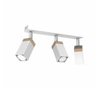 Milagro SOLO Plafonnier BLANC SAWN/BOIS PATINÉ 3x mini GU10