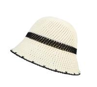 MILAKOO Beach Sun Hat Lace Crochet Bucket Hat for Women Handmade Hollow Breathable Cap Boho Fashion Chapeau de Soleil de Plage en Dentelle Crochetée pour Femmes
