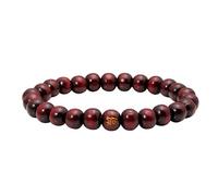 MILAKOO Bracelet bouddhiste tibétain Mala élastique pour homme avec des perles de prière de 8 mm Bois