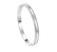 MILAKOO Bracelet Femme Acier Inoxydable 6mm EléGant Double Drain Diamond Oval (Argent)