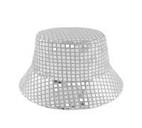 MILAKOO Brillant Glitter Seau Chapeau Squin Rhinestone Bling Sparkly RéTro Parti Cap pour Les Hommes Femmes