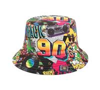 MILAKOO Bucket Hat Chapeaux de Pêcheurs Retro 90's Style Chapeau de Pêcheur à la Mode Unisexe Réversible Chapeau de Pêcheur Double Face Chapeau de Soleil