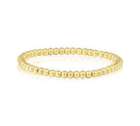 MILAKOO Gold Bead Bracelets pour Femmes 4mm Acier Extensible Bracelet Boule or Bracelet D'amitié avec Pendentif en Perles de Coquillage