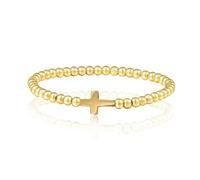 MILAKOO Gold Bead Bracelets pour Femmes 4mm Acier Extensible Bracelet Boule or Bracelet D'amitié avec Pendentif en Perles de Coquillage
