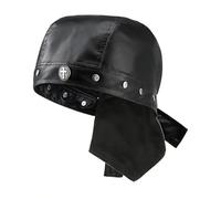 MILAKOO Noir Punk Cuir Biker Cap Skull Moto Casquette Rivets emblème Hiphop Couvre Chef Hommes Femmes Riding Cool Style
