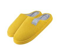 Milaloko Femmes Hommes en Peluche Mocassins Hiver Chaud Antidérapant Maison Chaussures Antidérapant Intérieur et Extérieur, Jaune, 38-39