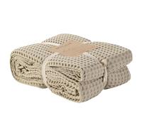 Milam London Couvre-lit Double, jeté de canapé - Grand jeté de lit 2 places - Couvre-lit doux pour lit double - Couverture 100% coton pour lit, canapé, 180 x 240 cm - Beige