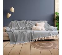 Milam London Jeté de canapé en Coton Vert, Grand jeté à Chevrons, pour lit Double, Housse de canapé 2 Places, 170X230 Cm