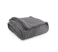 Milam London Jeté Doux Couverture | Jeté 100% Coton pour canapé | jeté de lit Double | Jeté de canapé 2 Places | Couvre-lit Double | Collection Joanna | Gris - 170 x 250 cm