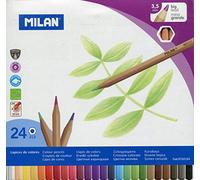 MILAN 0722124 Coffret de 24 Crayons de couleur avec grande mine diamètre 3,3 mm 213