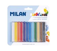 MILAN - 12 barres de pâte à modeler (140 g), couleur bleu, vert, orange, violet, blanc (FACTIS, S.A. 914712)