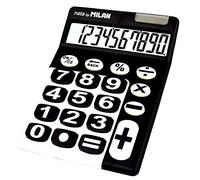 Milan 150610KBL Blister Calculatrice Electronique 10 chiffres Touches grands