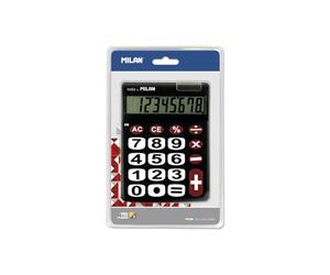Milan 151708BL Blister Calculatrice Electronique 8 chiffres Touches grands