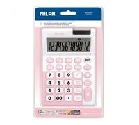 Milan 151812IBGPBL, Ordinateur de bureau, Calculatrice de base, 12 chiffre(s), Pile/solaire, Rose