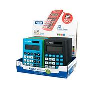 MILAN 159912 Afficher 12 calculatrices 8 chiffres Couleurs de poche Assorties