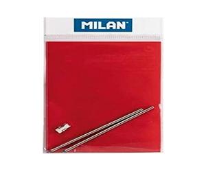 MILAN 1772601 Lot de 2 recharges pour stylo à bille Bleu/rouge