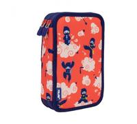 Milan 2 étages trousse à crayons avec contenu série spéciale ninjutsu rouge