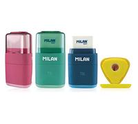 Milan 4700116 Présentoir 16 taille-crayons + gomme Tri