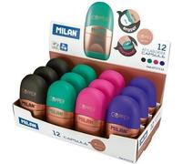 Milan 4717112, Taille-crayon manuel, noir, vert, violet, rose, cuivre, acier, 150 mm, 68 mm