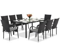 Milan 8 Garden Point ensemble technorattan noir