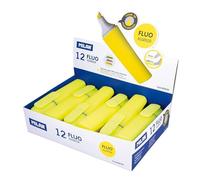 Surligneur jaune fluo Milan à pointe biseautée -12pcs-.