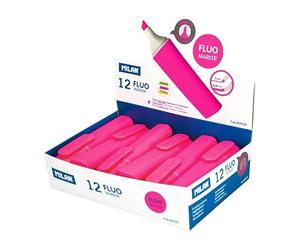 Milan 80039 Boîte de 12 surligneurs plats Rose