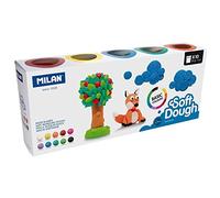 MILAN 913510B Caja frascos 85gr Básico Soft Dough, Couleurs Basiques, 10 botes 85g
