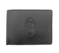 Milan AC 141801, Portefeuille en Cuir Produit Officiel pour Homme, Noir, 125 x 95 x 30 mm