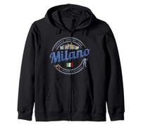 Milan avec Skyline Italie Mode Vintage Lombardie Souvenir Sweat à Capuche