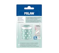 MILAN Blister 1 taille-crayon double COLLECTION turquoise, Édition +, BWM10448IBGGR