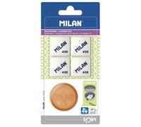 Milan Blister 1 Taille-crayon Spin New Look + 4 Gommes